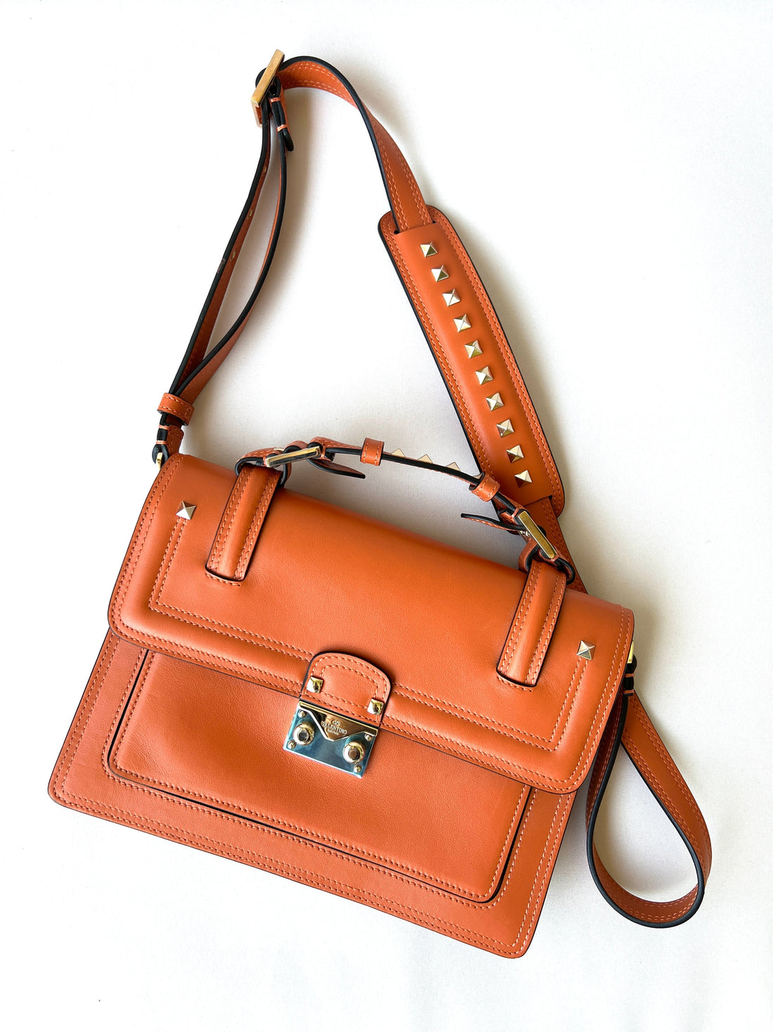Cabana Small leather shoulder bag with studs