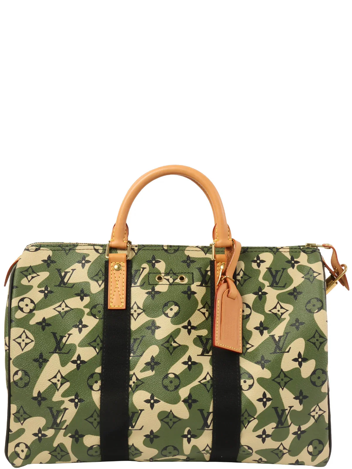LOUIS VUITTON 2008 Made Takashi Murakami Collaborations Monogramouflage Speedy 35 Green/Brown