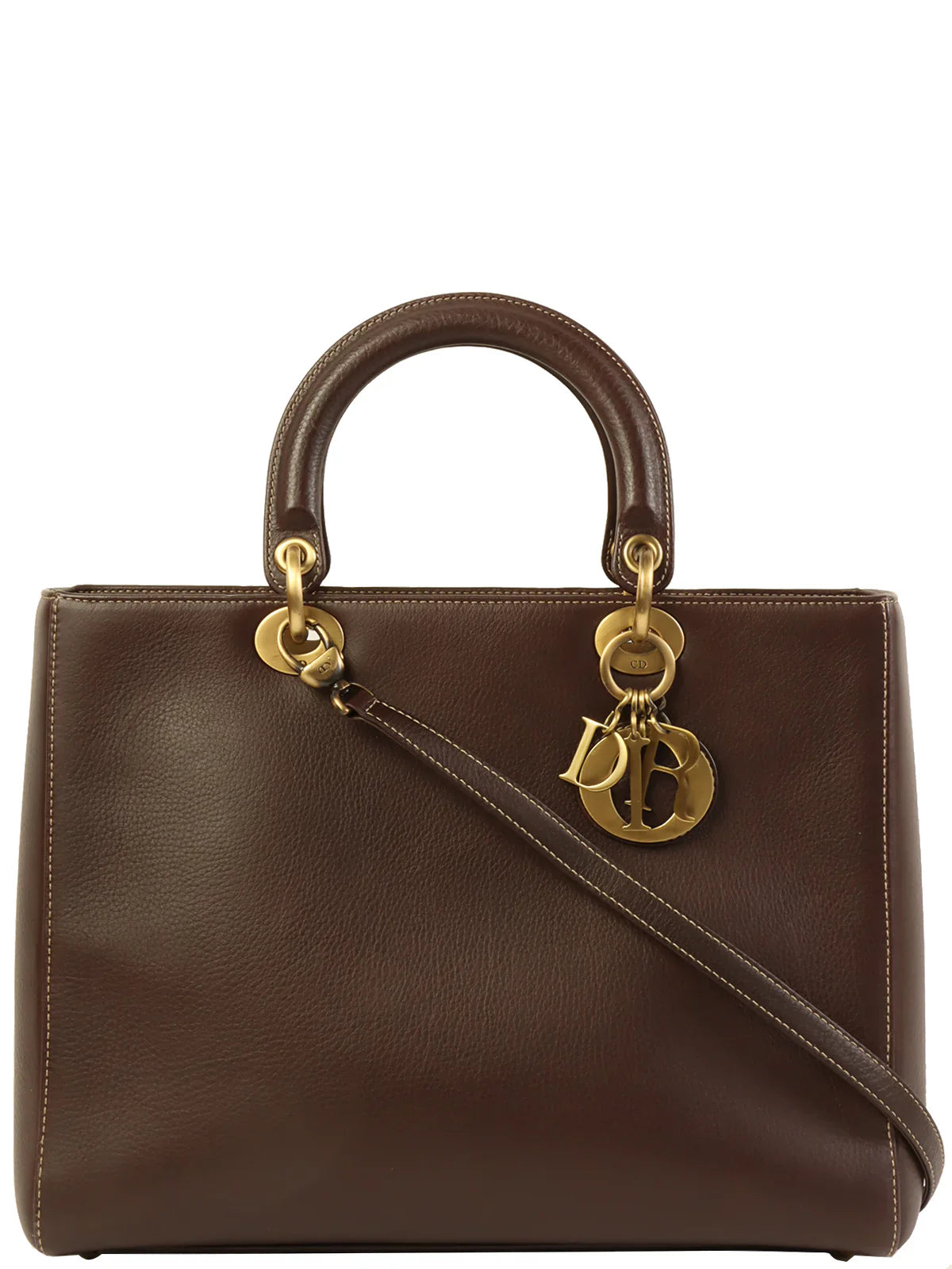 DIOR 2002 Made Lady  2Way Bag L Brown