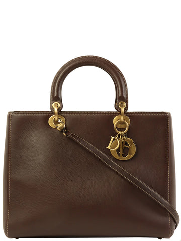 DIOR 2002 Made Lady  2Way Bag L Brown