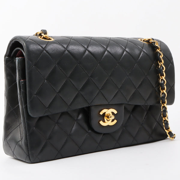 Chanel Around 1992 Made Classic Flap Chain Bag 25Cm Black