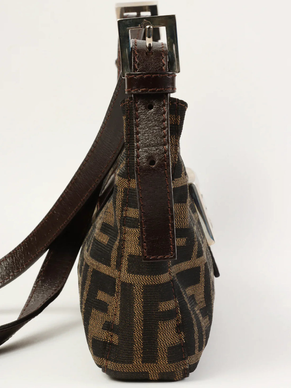 FENDI Ff Zucca Pattern Mamma Baguette Brown