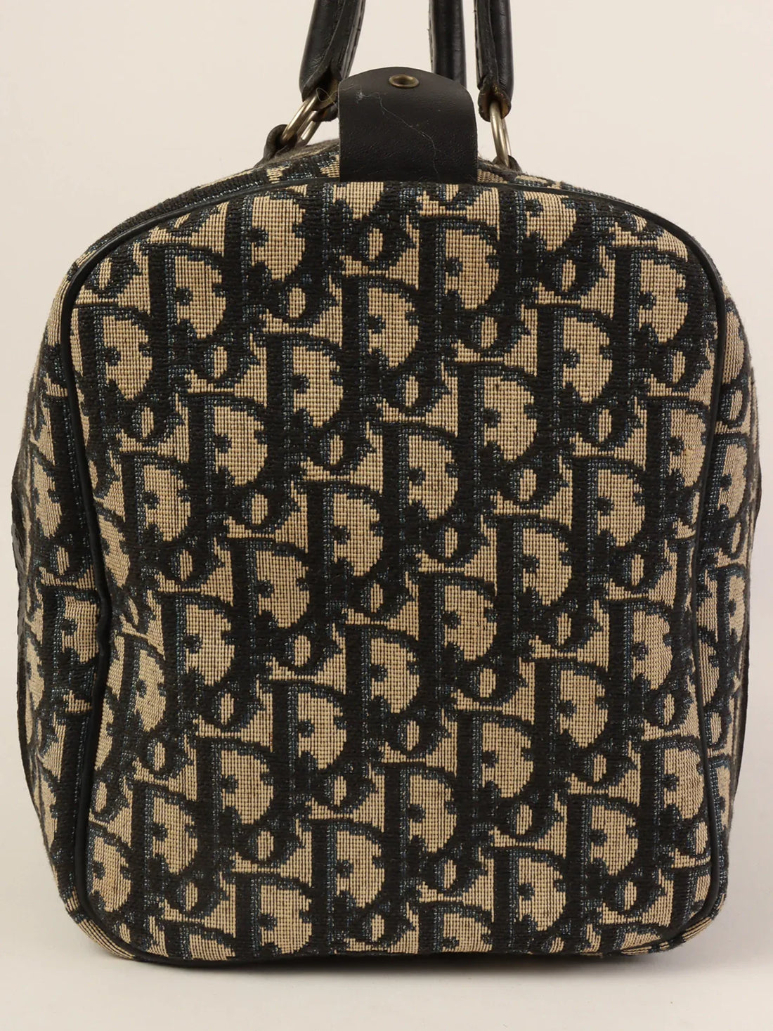 DIOR Trotter Pattern Boston Bag Navy