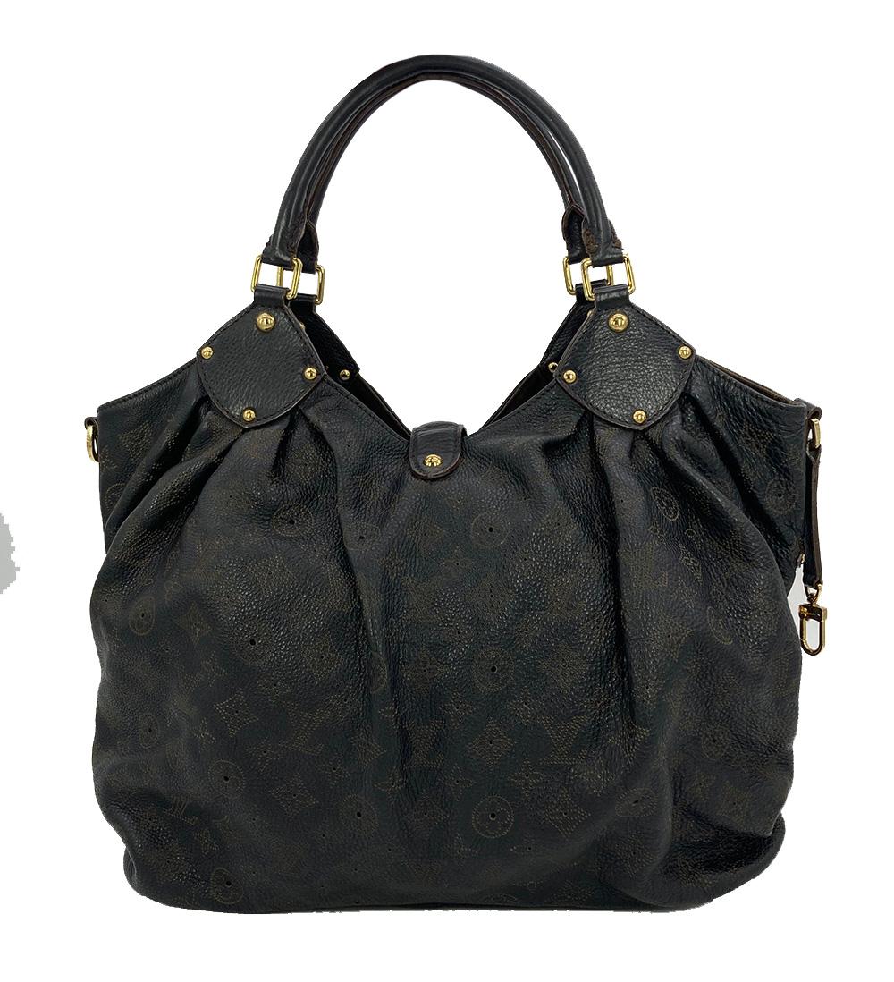 LOUIS VUITTON Black Mahina GM Shoulder Bag