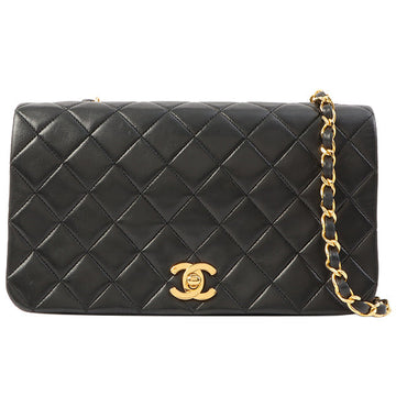 Chanel Around 1990 Made Full Flap Chain Bag 23Cm Black