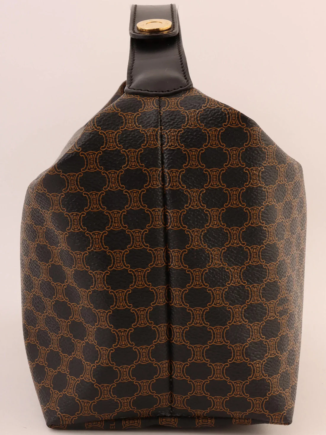 CELINE Macadam Pattern Top Handle Bag Black