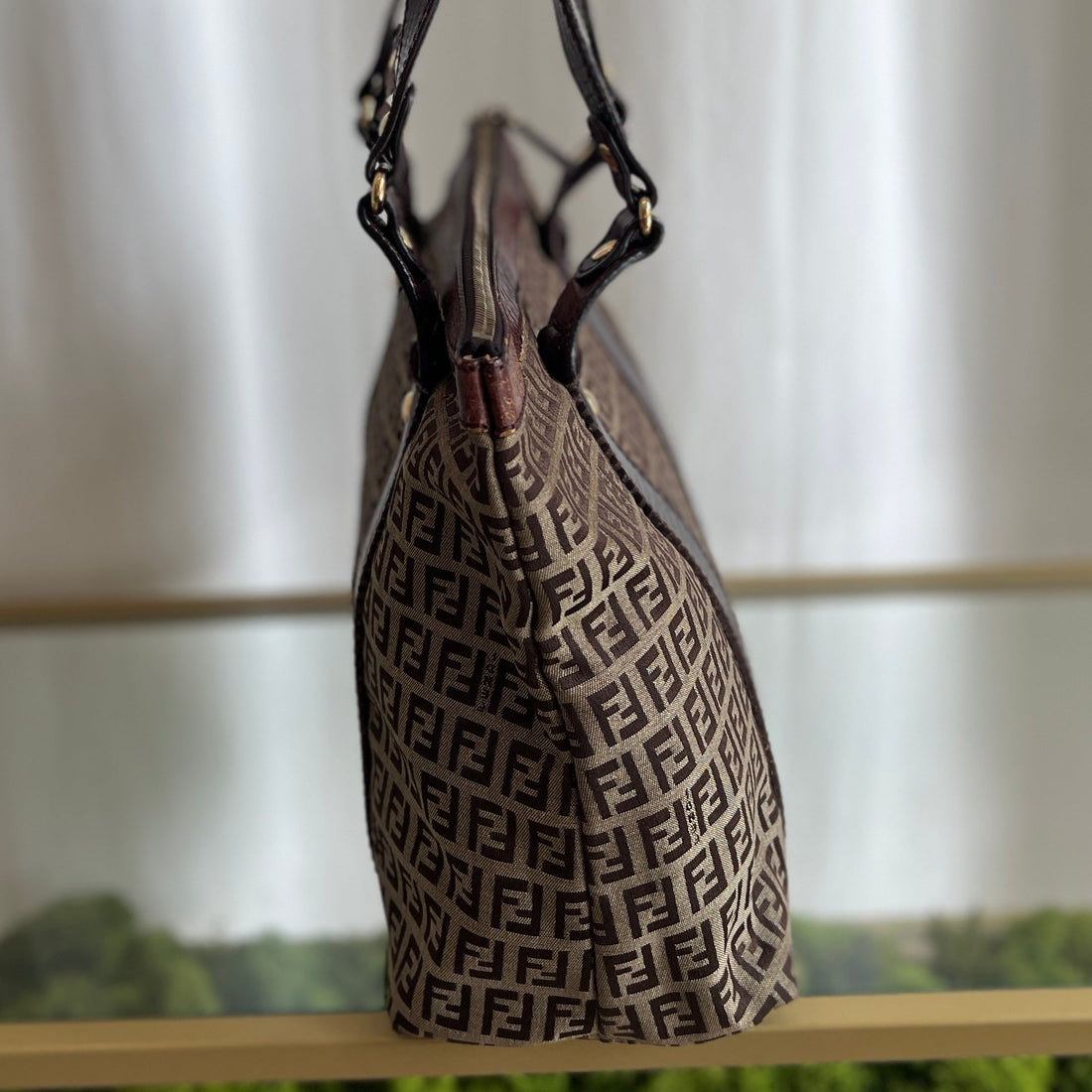 FENDI Brown Zucchino Tote