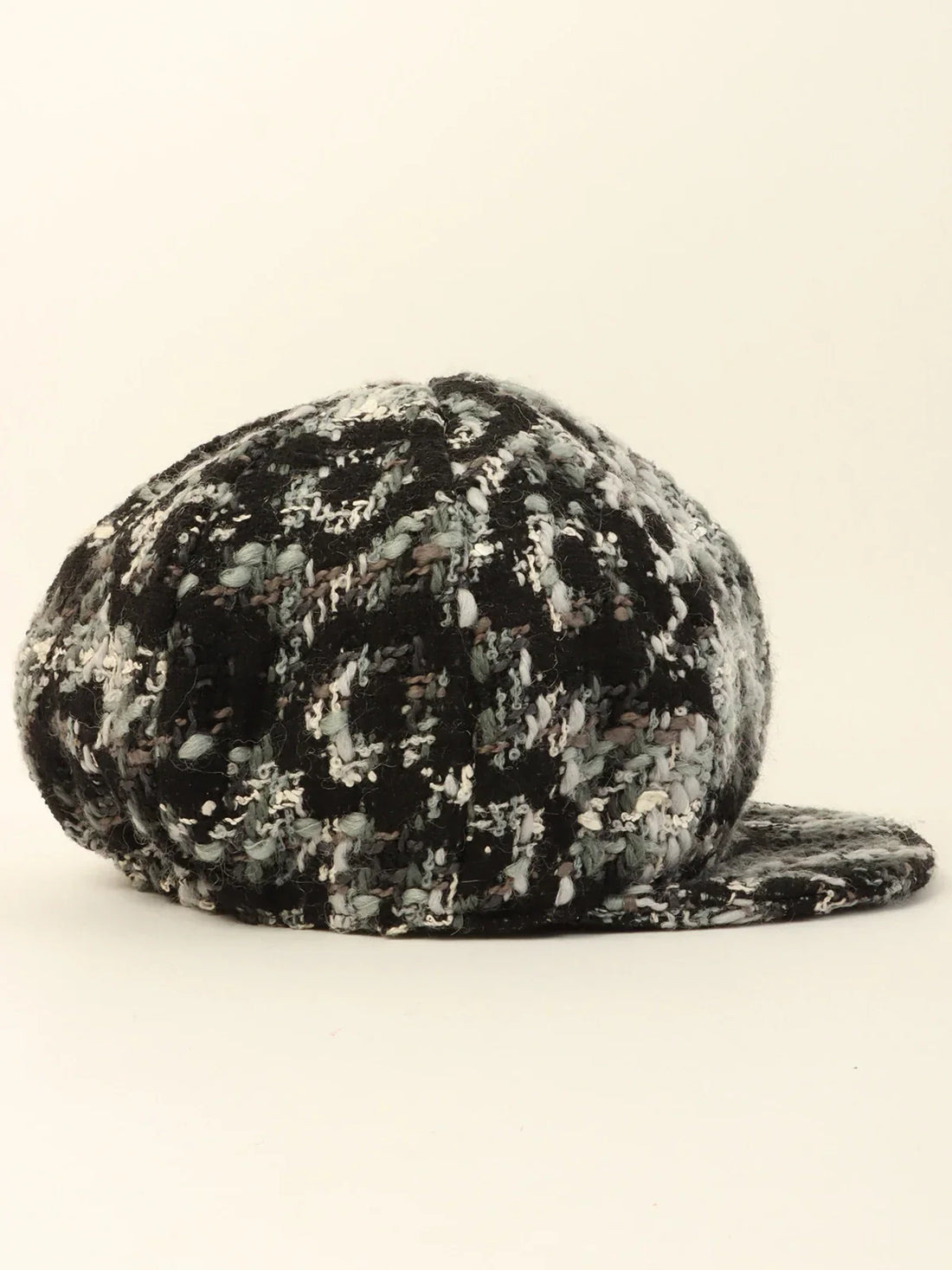 CHANEL Tweed Cc Mark Cap Black