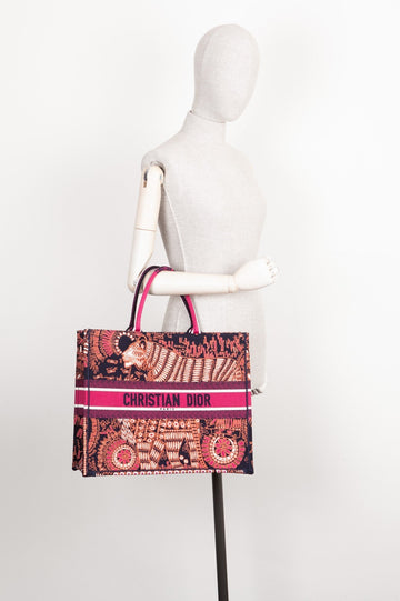 CHRISTIAN DIOR Book Tote Large Tiger Pink