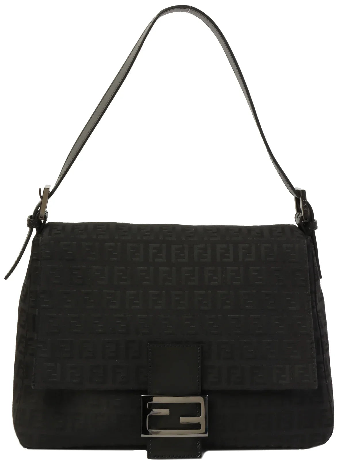 FENDI Ff Pattern Mamma Baguette Black