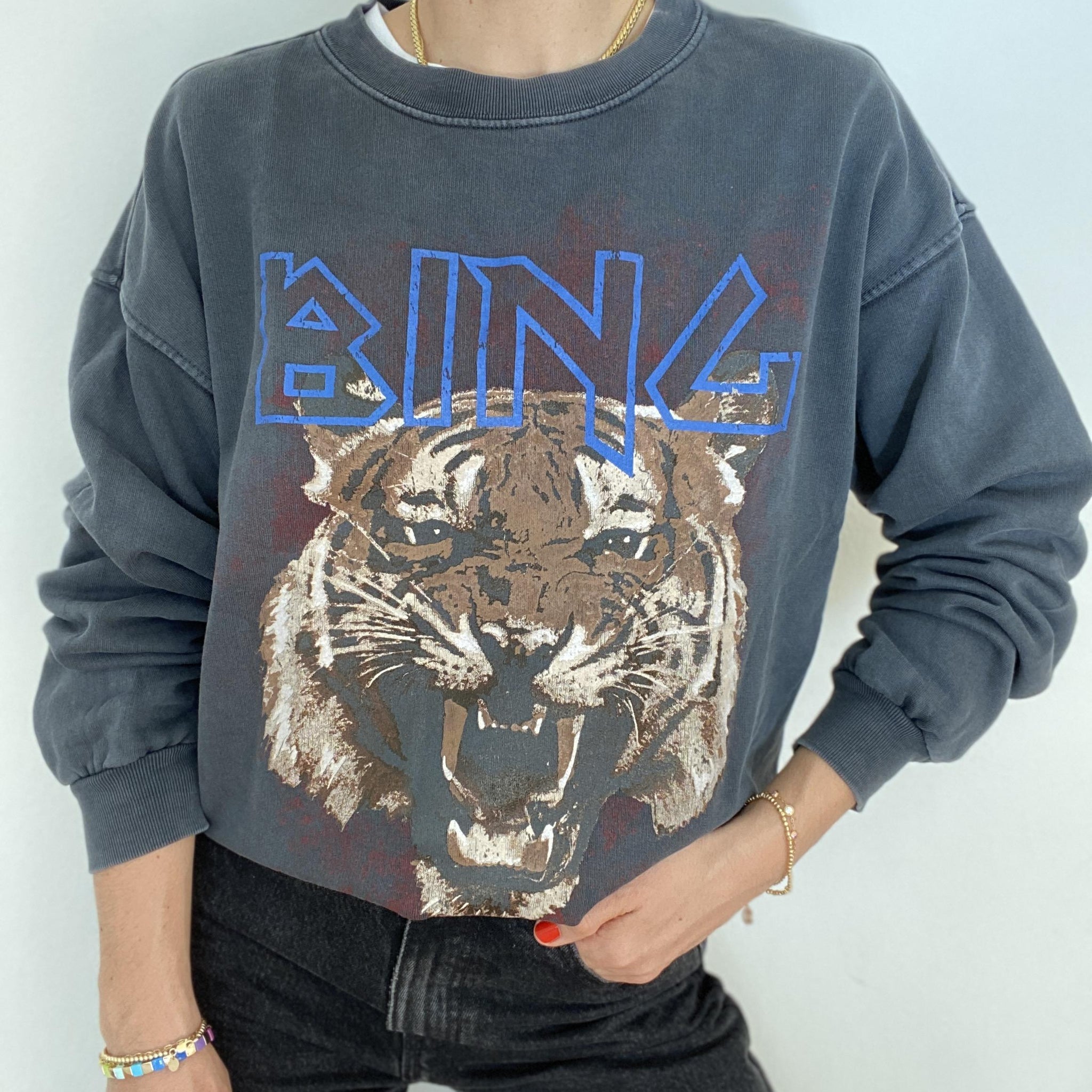 ANINE BING TIGER SWEATSHIRT - SIZE XS