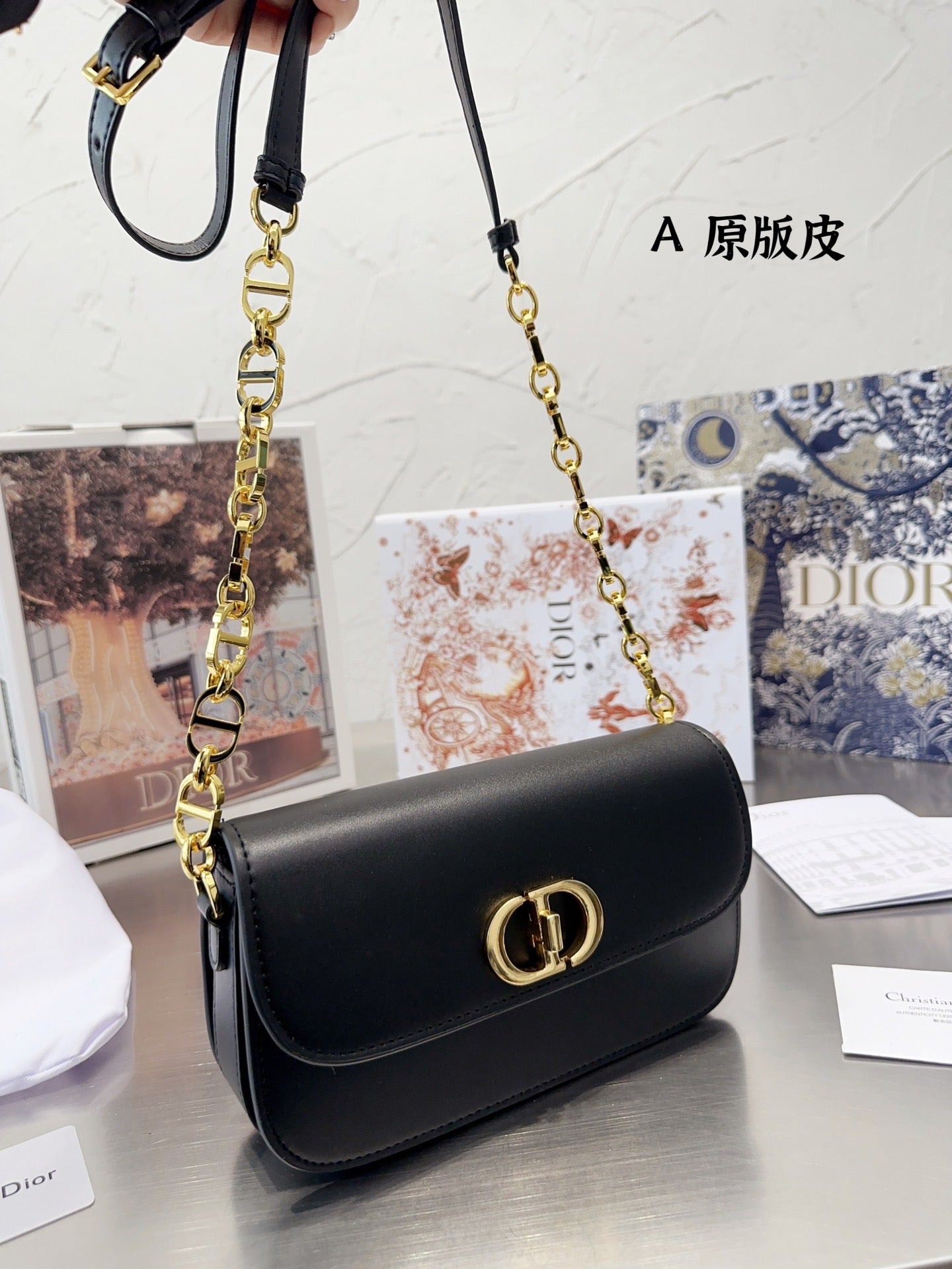 CHANEL Classic Large 13" Flap Chain Shoulder Bag Black Lambskin j71