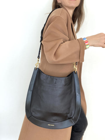 ISABEL MARANT Black Moksan Leather Shoulder Bag