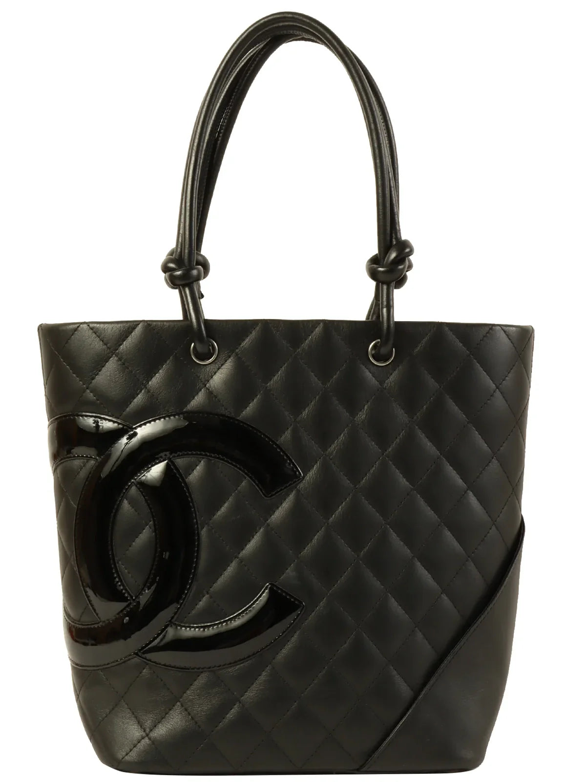 CHANEL Around 2010 Made Cambon Tote Bag Black