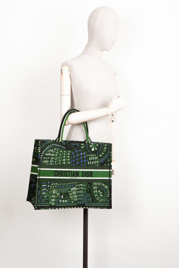 CHRISTIAN DIOR Book Tote Green
