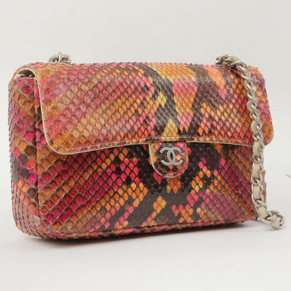 Chanel Around 2000 Made Python Cc Mark Mini Chain Bag Multi