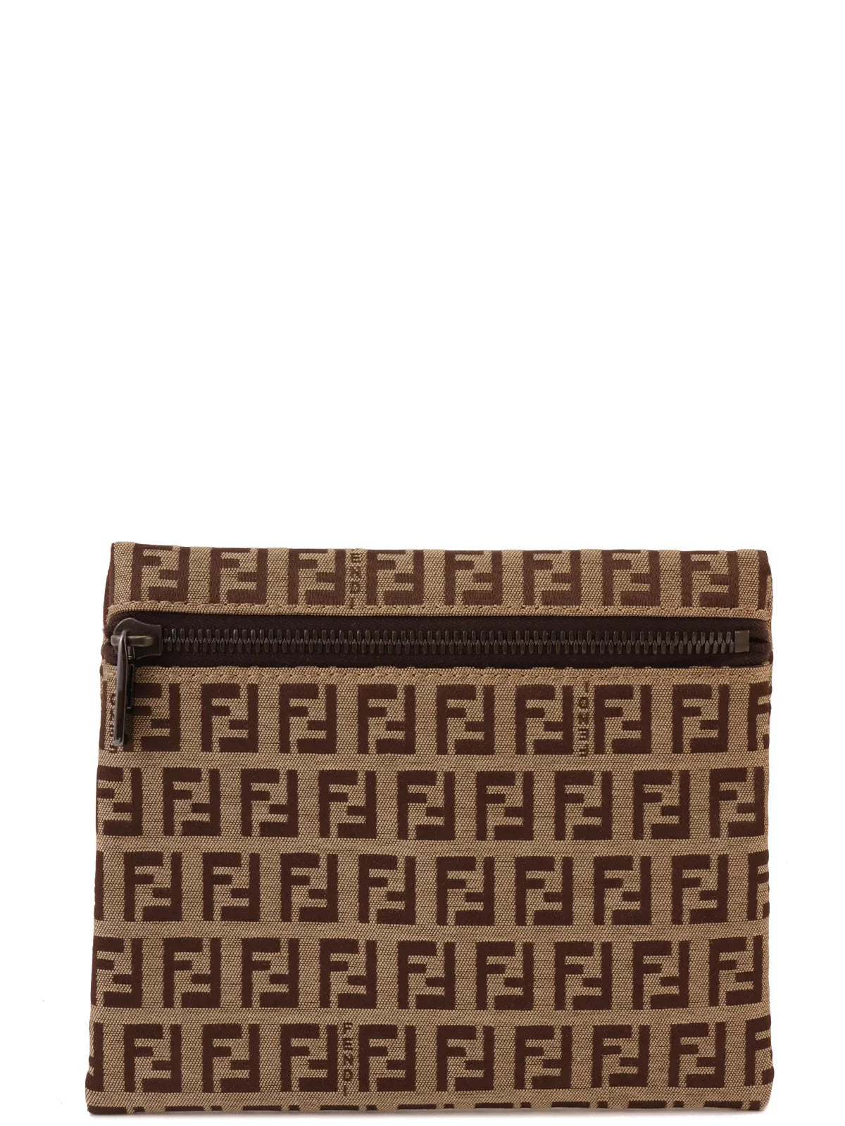 FENDI Ff Zucca Pattern Pouch Beige/Brown