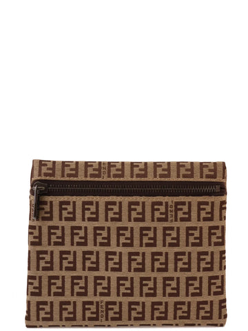 FENDI Ff Zucca Pattern Pouch Beige/Brown