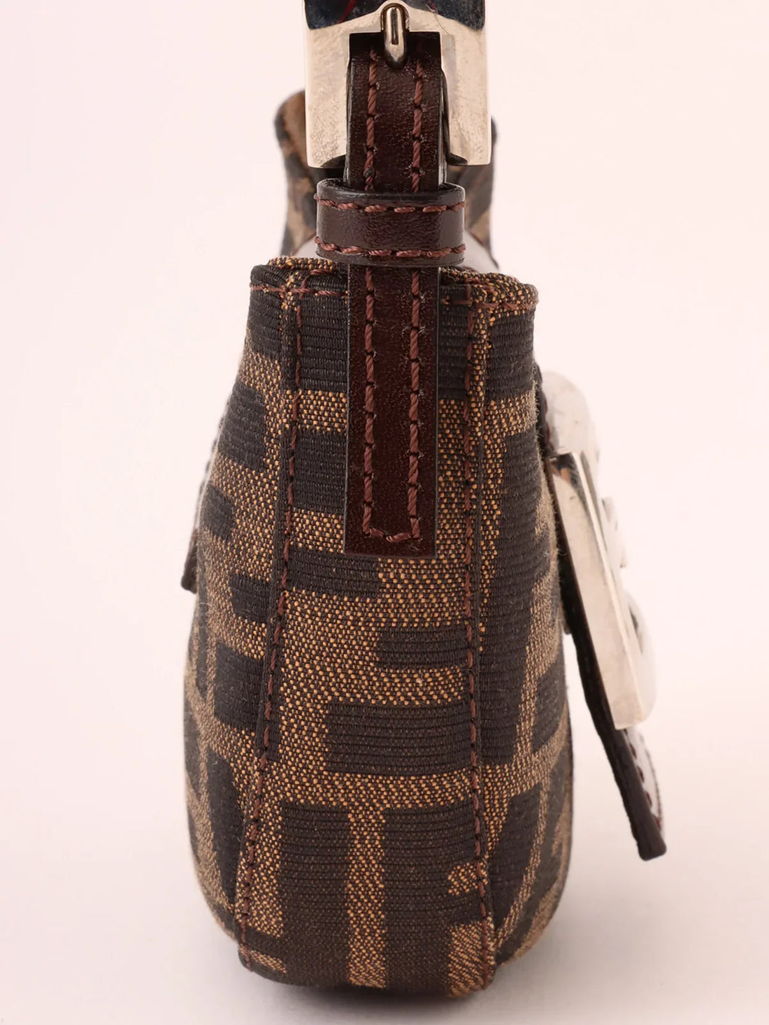FENDI Ff Zucca Pattern Mini Mamma Baguette Brown