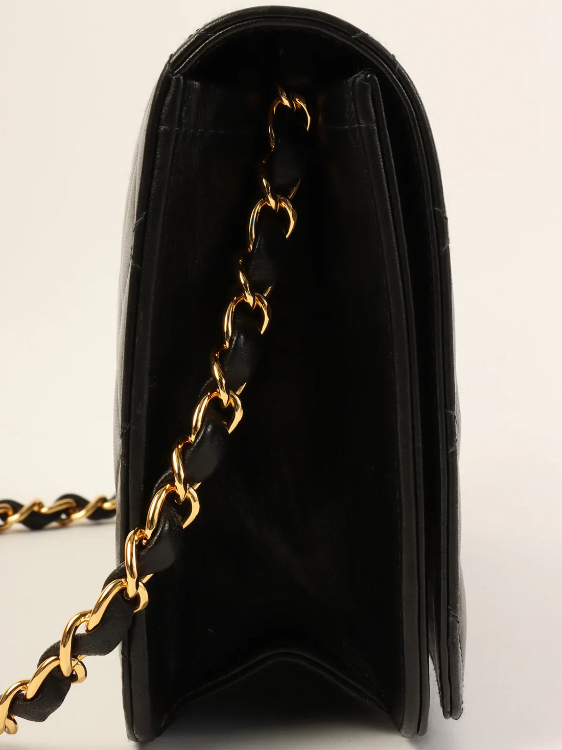 CHANEL Around 2004 Made Full Flap Turn-Lock Chain Bag Black