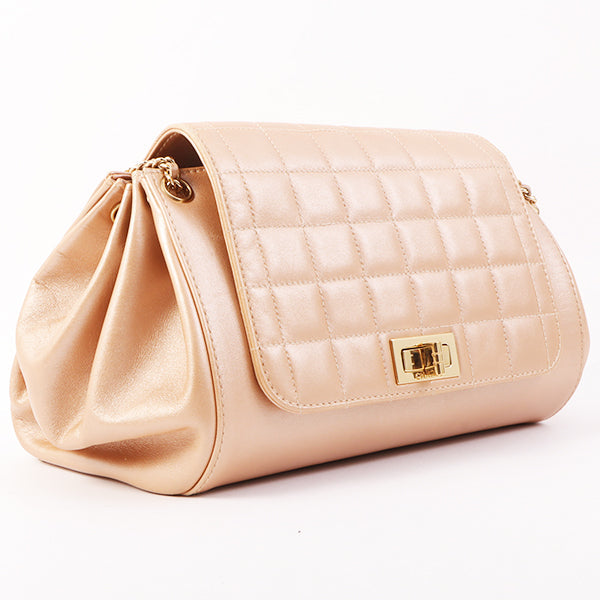 Chanel Around 2002 Made Chocobar 2.55 Chain Bag Rose Gold