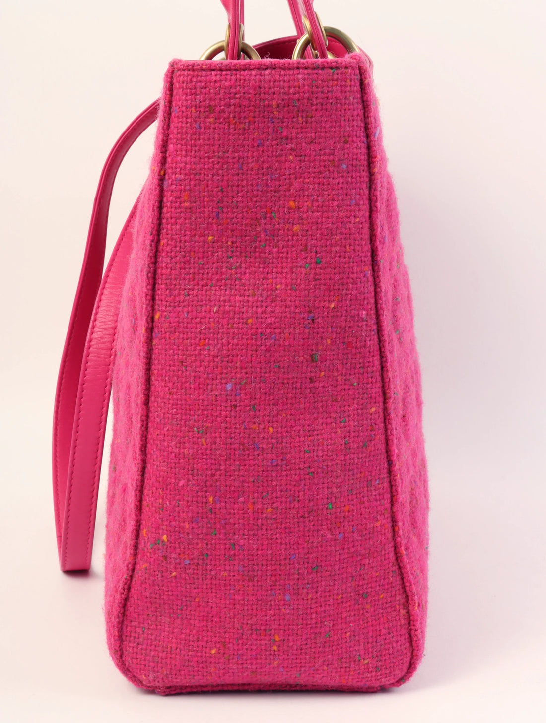 DIOR Tweed Lady  2Way Bag L Pink/Multi