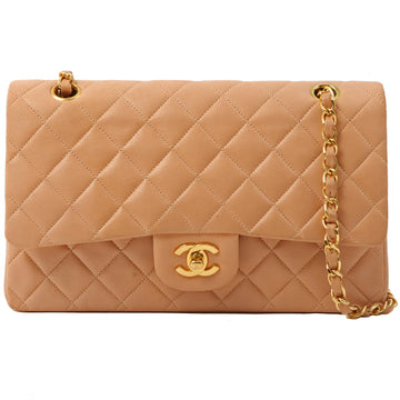 Chanel Around 1990 Made Classic Flap Chain Bag 25Cm Salmon Pink