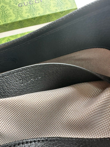 CHANEL Classic Double Flap 10" Chain Shoulder Bag Black Lambskin k04