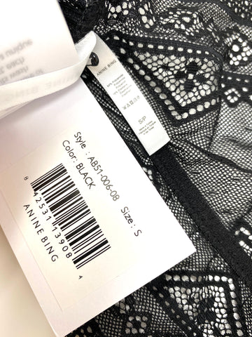 ANINE BING BLACK LACE BRA - SIZE S