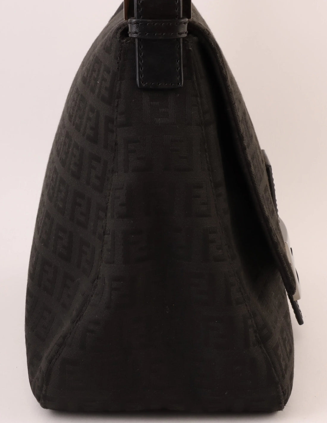FENDI Ff Zucchino Pattern Mamma Baguette Black
