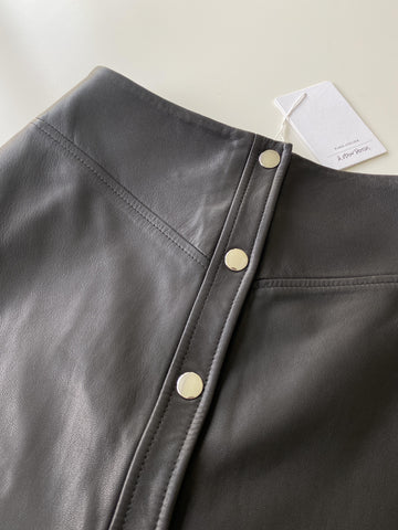 & OTHER STORIES Leather Snap Button Mini Skirt - SIZE EUR 34 / US 2