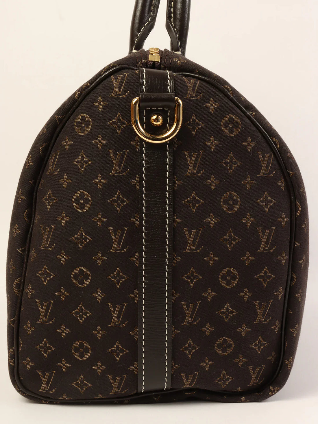 LOUIS VUITTON Monogram Mini Lin Speedy 30 Dark Brown