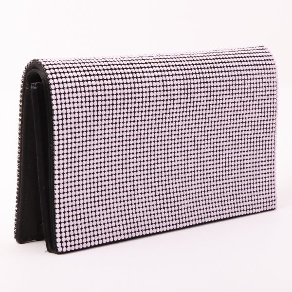 Chanel Around 2004 Made Sequins Satin Clutch Bag Pink/Black