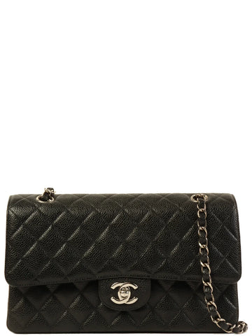 CHANEL Around 2000 Made Caviar Skin Classic Flap Chain Bag 25Cm Black