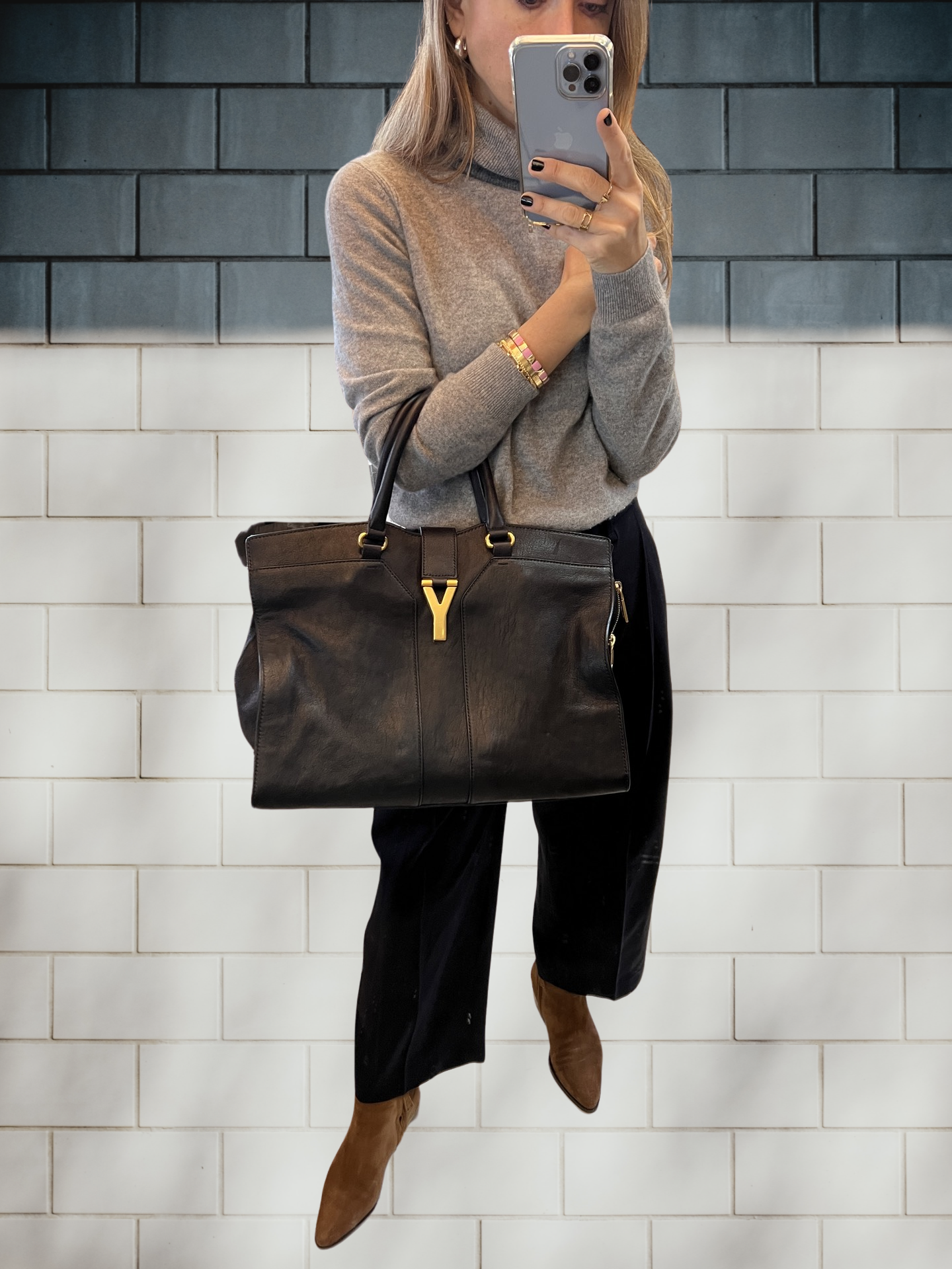 YVES SAINT LAURENT Large Y Cabas Chyc Tote