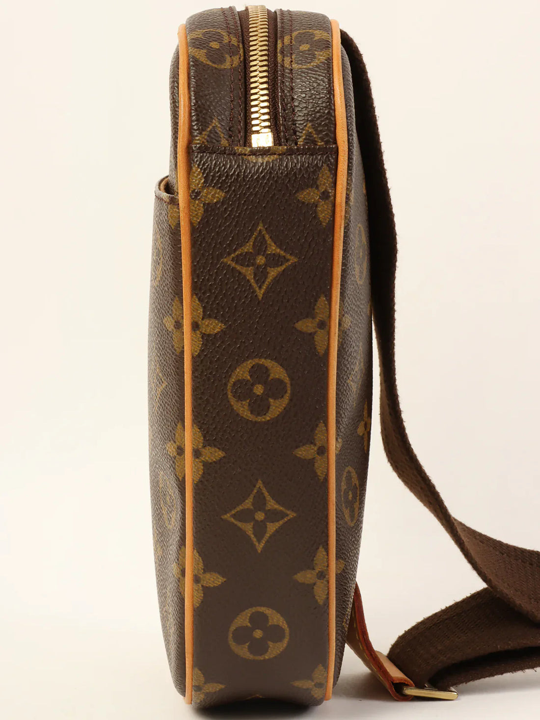 LOUIS VUITTON 2003 Made Canvas Monogram Pochette Gange Brown