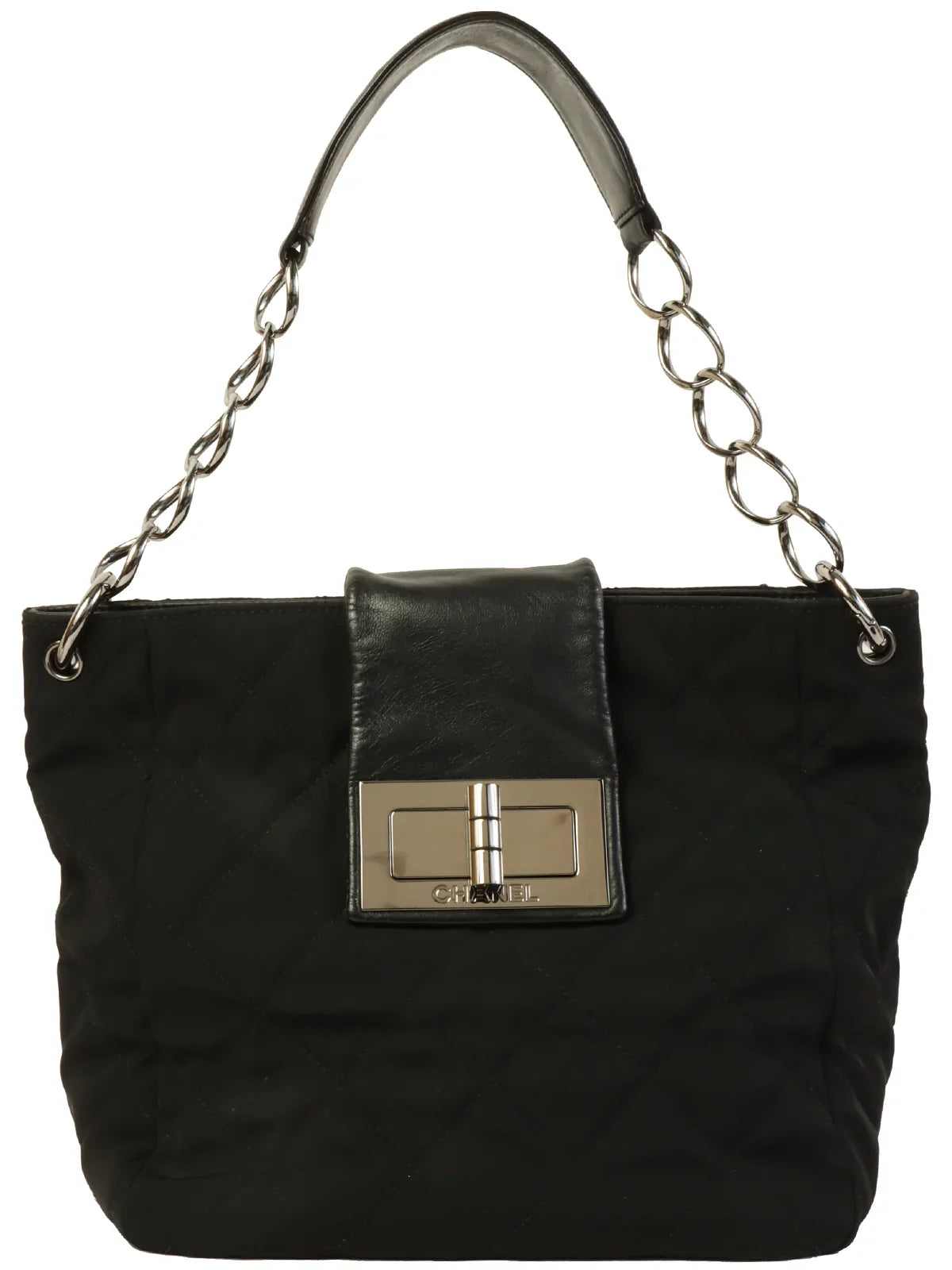 CHANEL Around 2004 Made 2.55 Chain Shoulder Bag Black