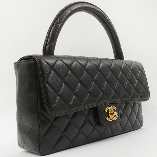 Chanel Around 1995 Made Classic Flap Handbag Black