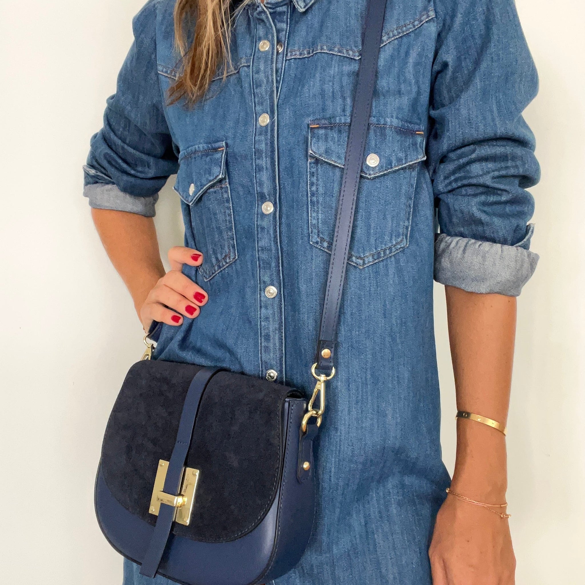 BLUE SHOULDER BAG