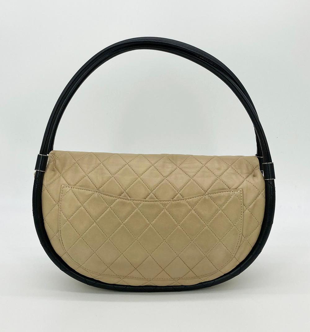 CHANEL RARE Nude Lambskin Hula Hoop Bag