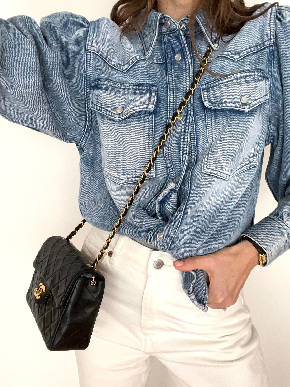 Mini Flap in Black Lambskin