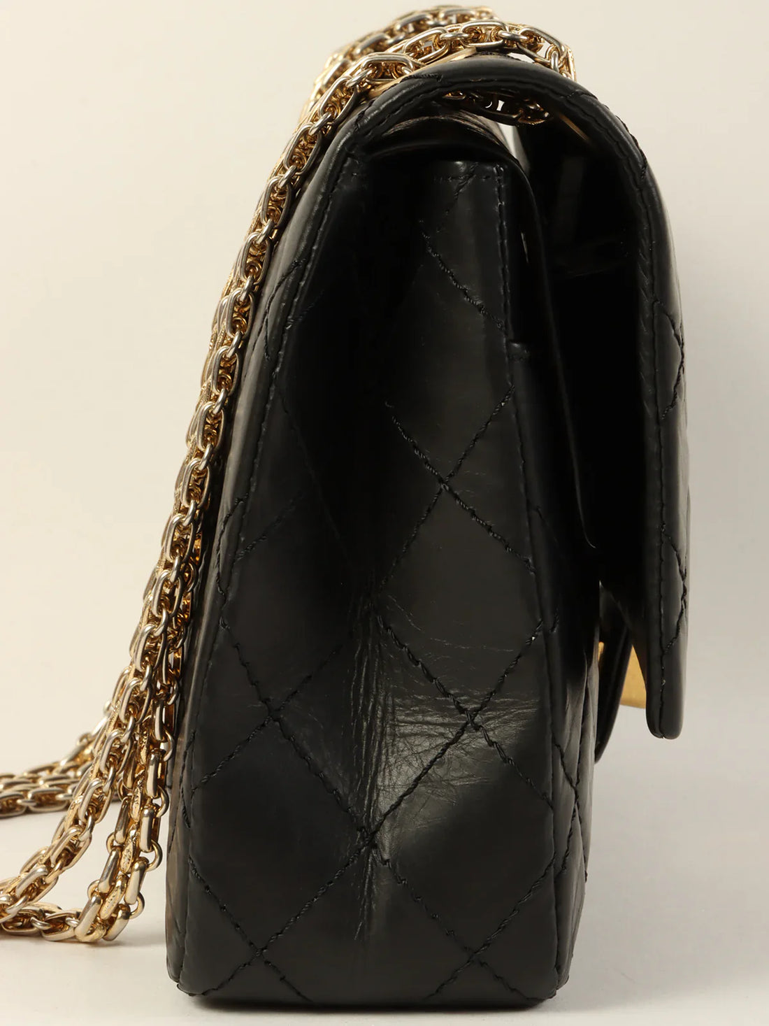 CHANEL Around 2005 Made 2.55 Chain Shoulder Bag Black