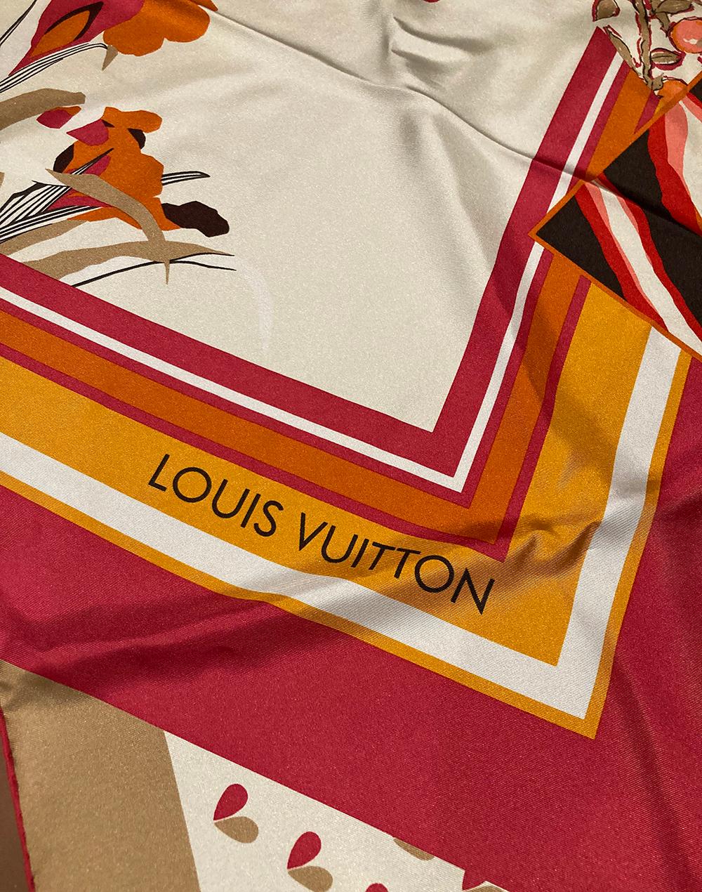 LOUIS VUITTON Limited Edition Tassel Silk Scarf