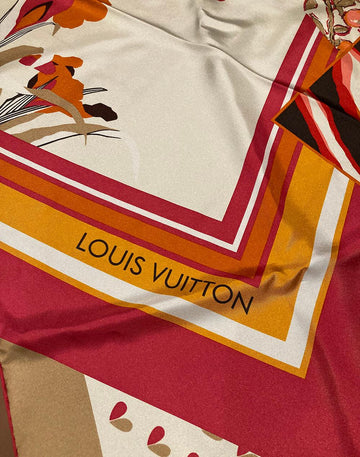LOUIS VUITTON Limited Edition Tassel Silk Scarf