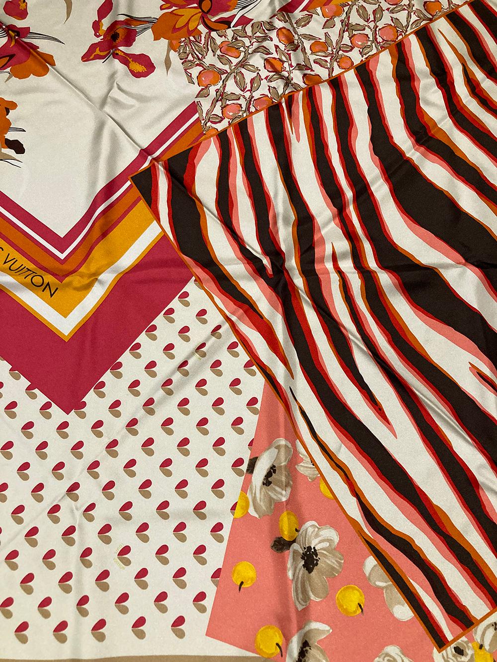 LOUIS VUITTON Limited Edition Tassel Silk Scarf