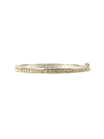 DIOR Rhinestone Bangle Silver