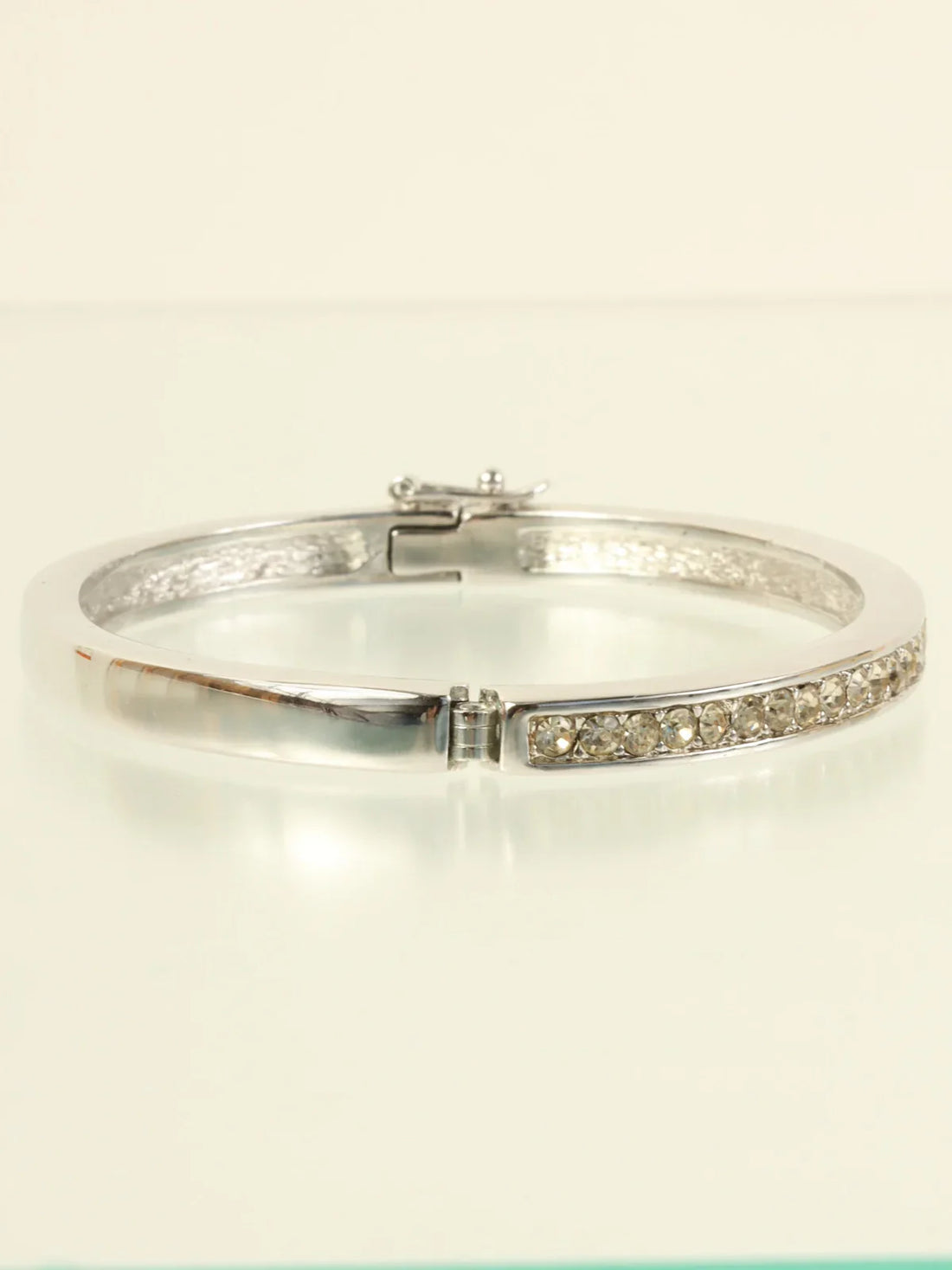 DIOR Rhinestone Bangle Silver