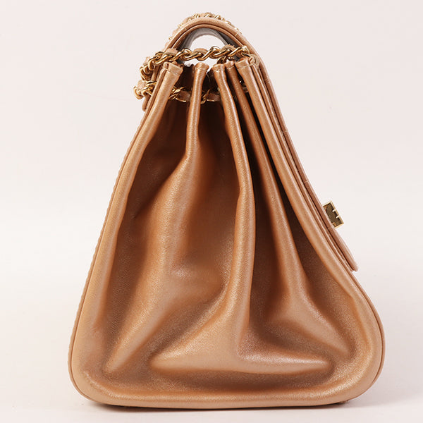 CHANEL Around 2002 Made Chocolate Bar 2.55 Chain Bag Bronze