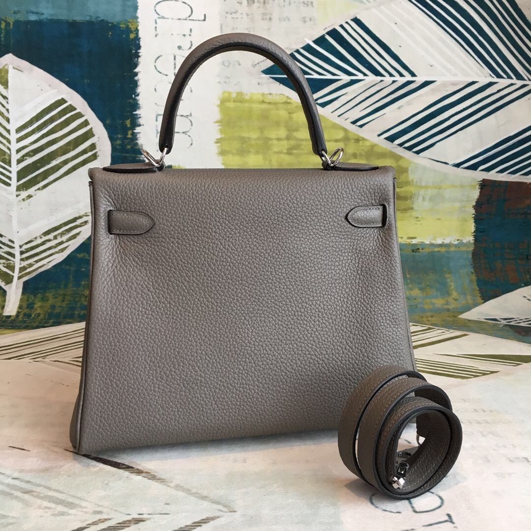 HM Kelly 28 Asphalte Color Bag For Womtlm, Handbags, Shoulder Bags 11in/28cm