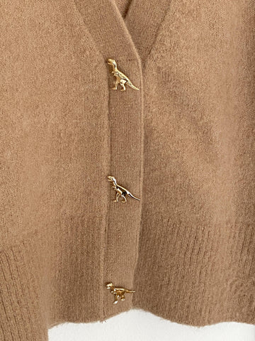 & OTHER STORIES Dinosaur Button Knit Cardigan - SIZE EUR S